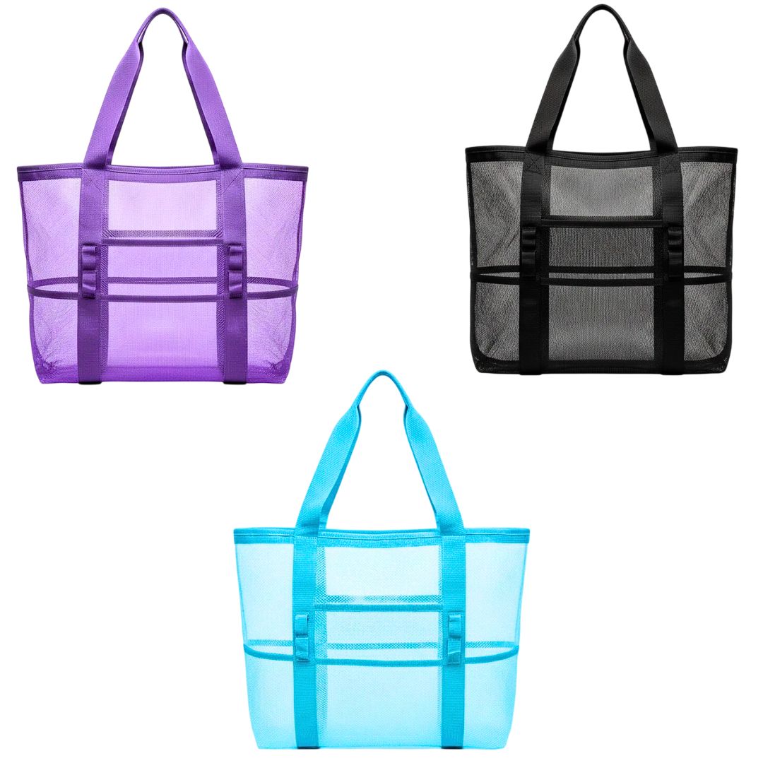 Bolsa Praia Sunny Feminina Lilás Preto Azul Verão Viagem Piscina Passeio Fashion