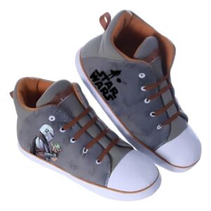 Pantufa Tênis Star Wars The Mandalorian Adulto Baby Yoda Cinza Antiderrapante Chinelo Frio Inverno Confortável Aconchega