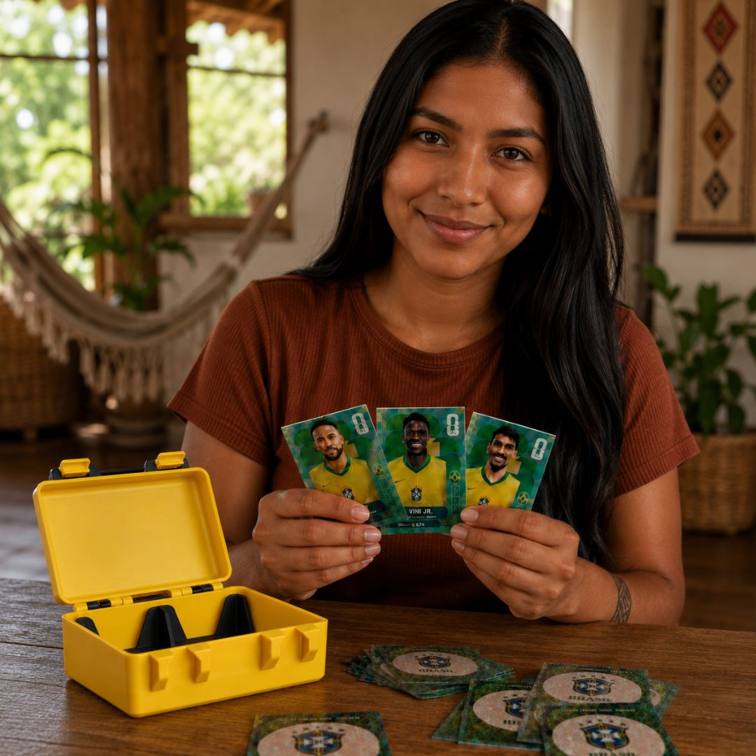 Porta  500  Figurinhas Amarelo Fifa Copa do Mundo2026 World Cup Organizador Colecionável Cards Futebol - Imagem 3