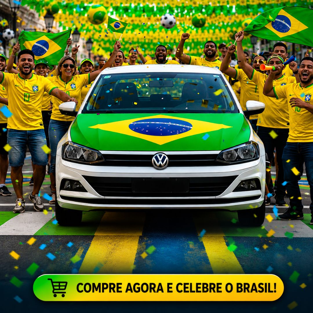 Capa Bandeira Do Brasil Capô De Carro Verde e Amarelo Copa Do Mundo Torcedor Jogo Futebol Torcida Brasileira - Imagem 4