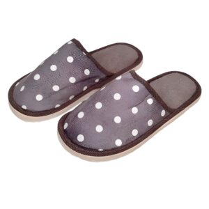 Pantufa Cinza Bolinhas Peluciada Chinelo Quarto Sola Antiderrapante Feminina Adulta Inverno Frio Aconchegante Mãe Confor