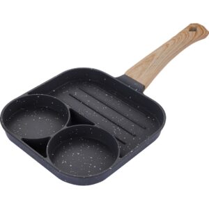 Frigideira Antiaderente Indução chapa 3 em 1 cinza Cozinha Lanche Jantar Almoço Design Moderno Prática