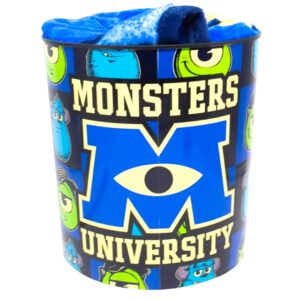 Kit Balde de Pipoca 5L Manta Monstros S.A. Mike Wazowski James P. Sullivan Série Filme Cinema Presente Inverno Frio Cole