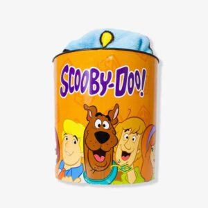 Kit Balde de Pipoca 5L Manta Scooby Doo Daphne Fred Velma Salsicha Série Filme Cinema Presente Inverno Frio Colecionável
