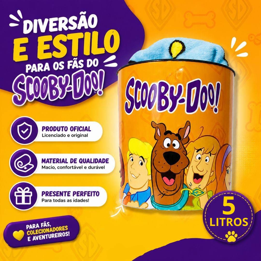 Kit Balde de Pipoca 5L Manta Scooby Doo Daphne Fred Velma Salsicha Série Filme Cinema Presente Inverno Frio Colecionável - Imagem 2