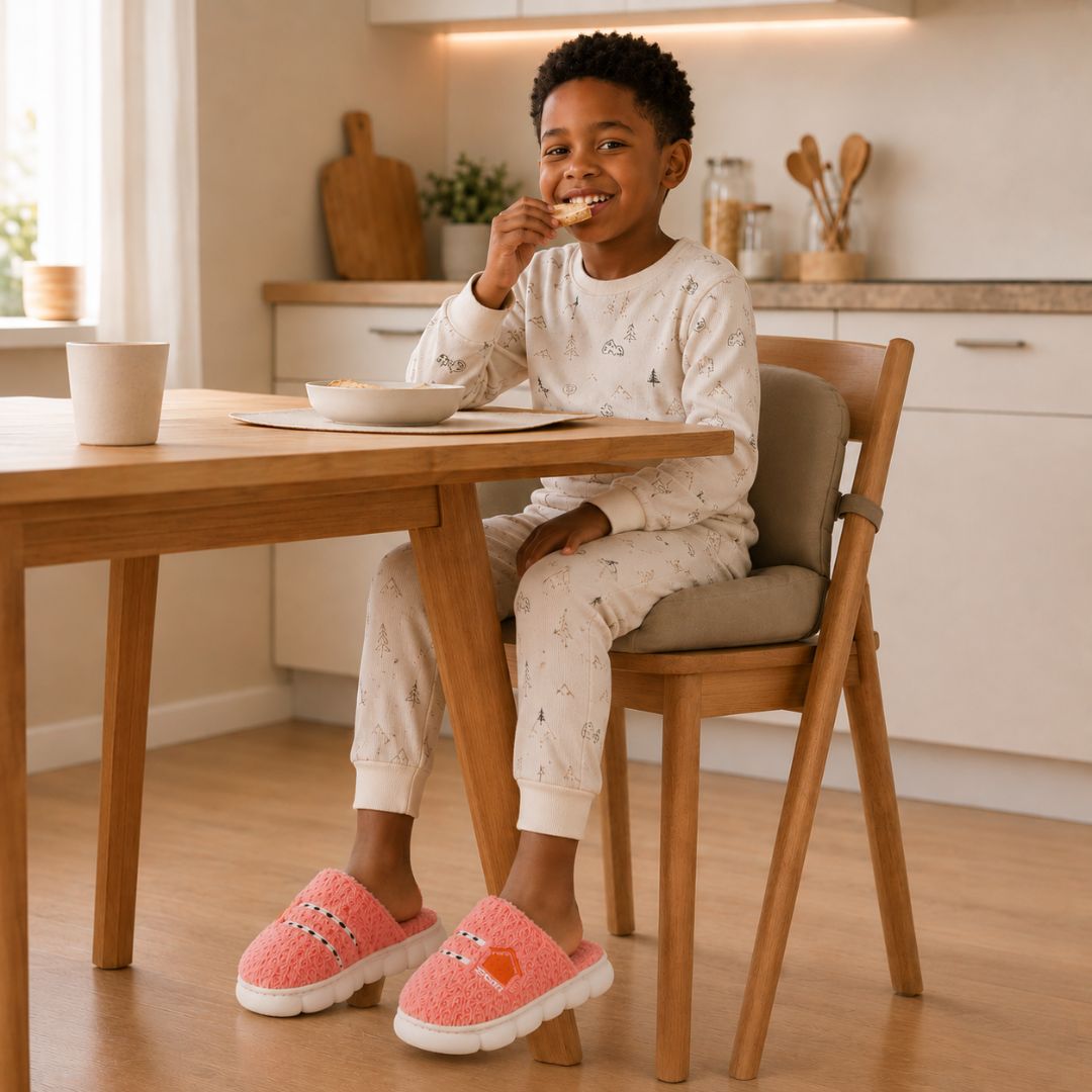 Pantufa Infantil Rosa Sport Frio Pelucia Quarto Chinelo Antiderrapante Térmica - Imagem 3