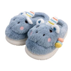 Pantufa Infantil Unicórnio Azul Inverno Criança Quarto