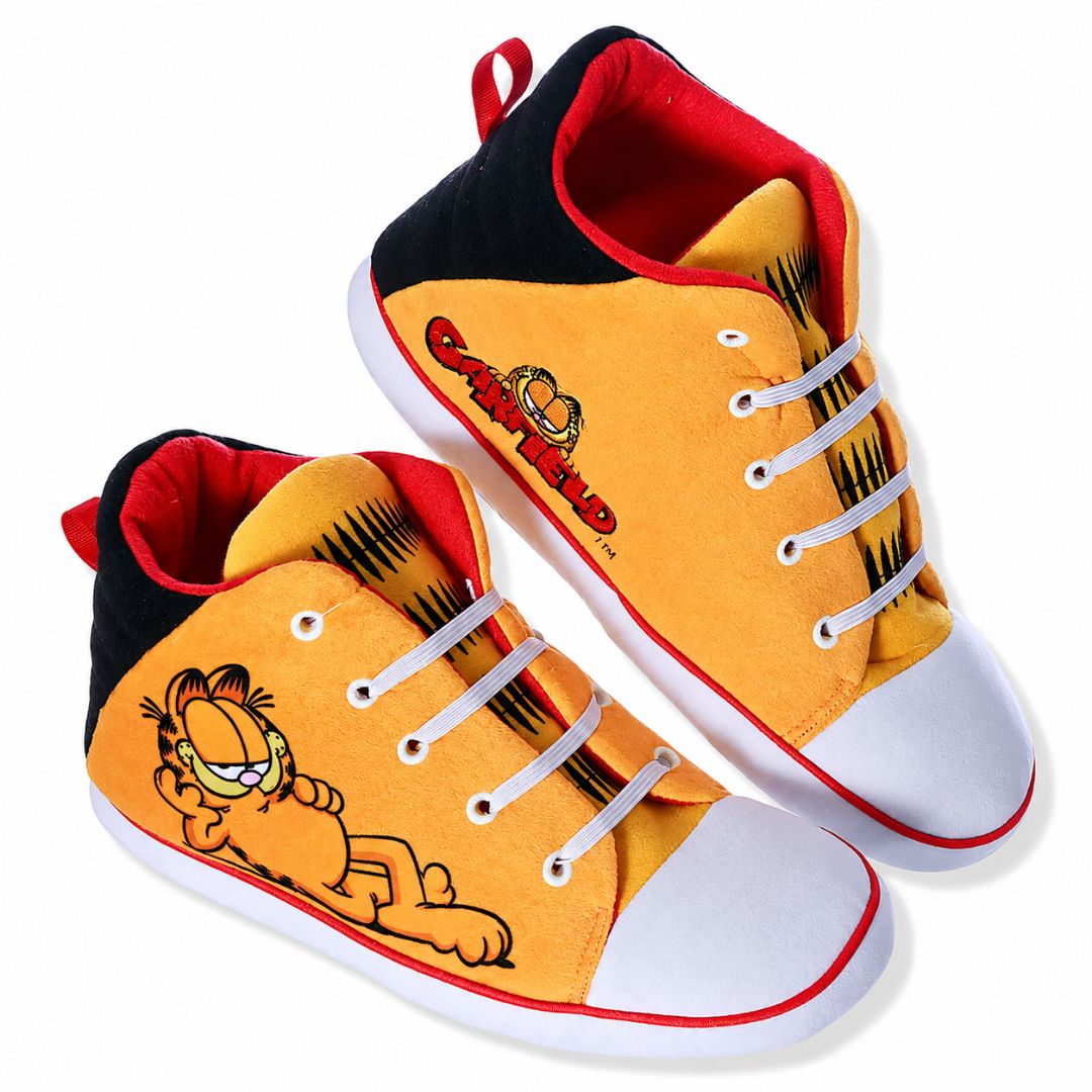 Pantufa Tênis Star Garfield Gato Adulto Amarelo Antiderrapante Chinelo Frio Inverno Confortável Aconchegante Presente Co