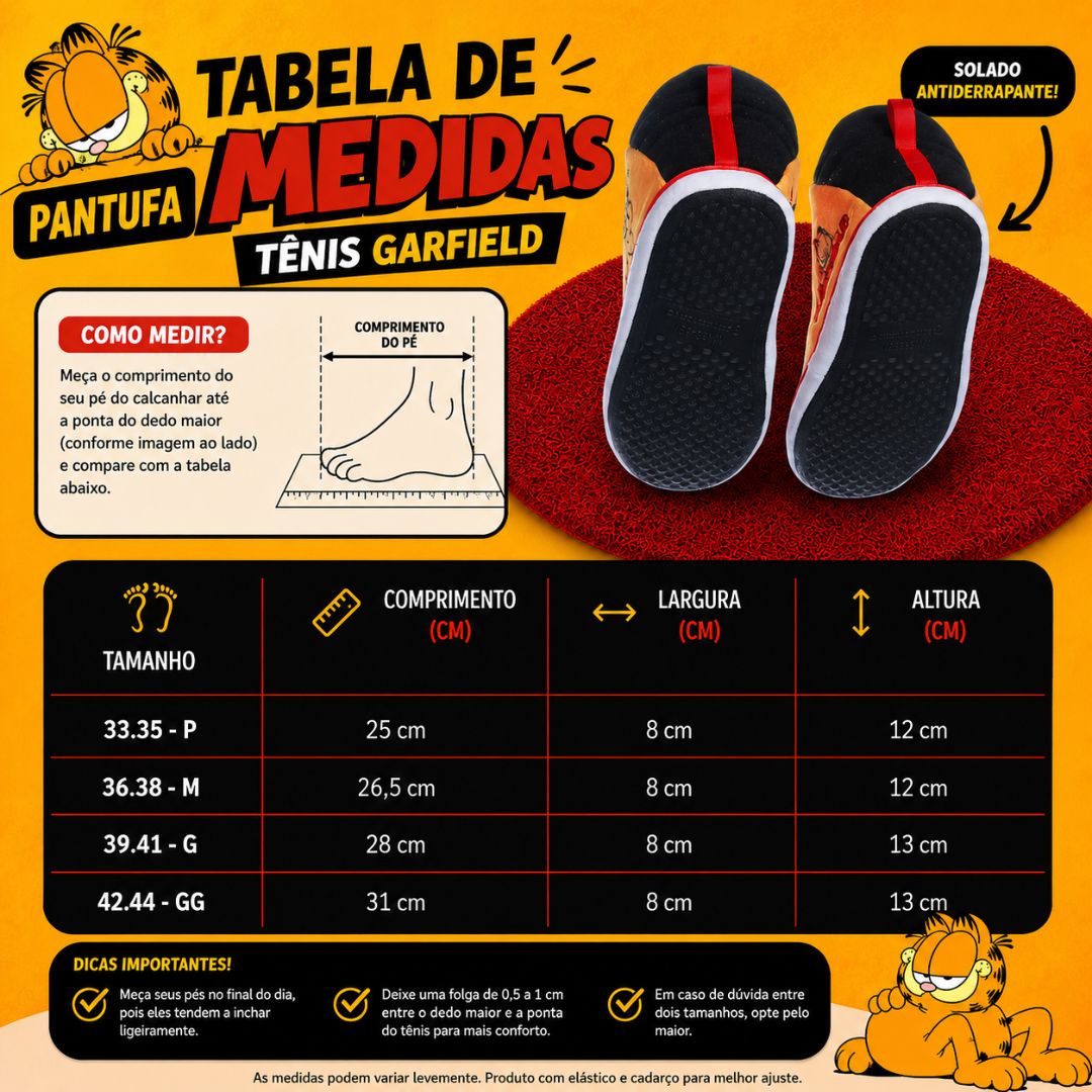 Pantufa Tênis Star Garfield Gato Adulto Amarelo Antiderrapante Chinelo Frio Inverno Confortável Aconchegante Presente Co - Imagem 5