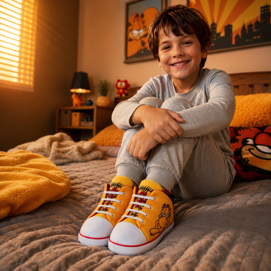 Pantufa Tênis Star Garfield Gato Adulto Amarelo Antiderrapante Chinelo Frio Inverno Confortável Aconchegante Presente Co - Imagem 4