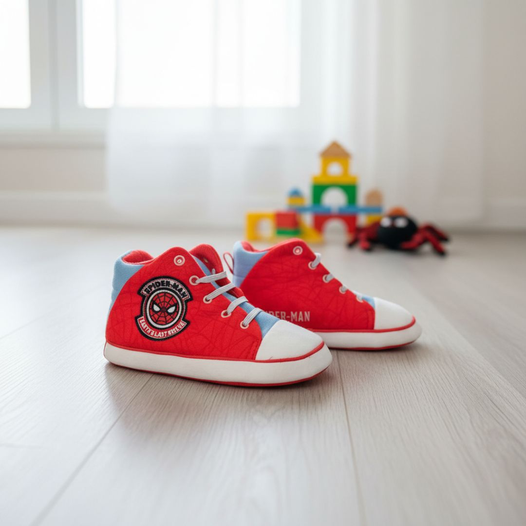Pantufa Tênis Star Infantil Spider Man Marvel Menino Criança Quarto Quente Chinelo Frio Inverno Presente - Imagem 3