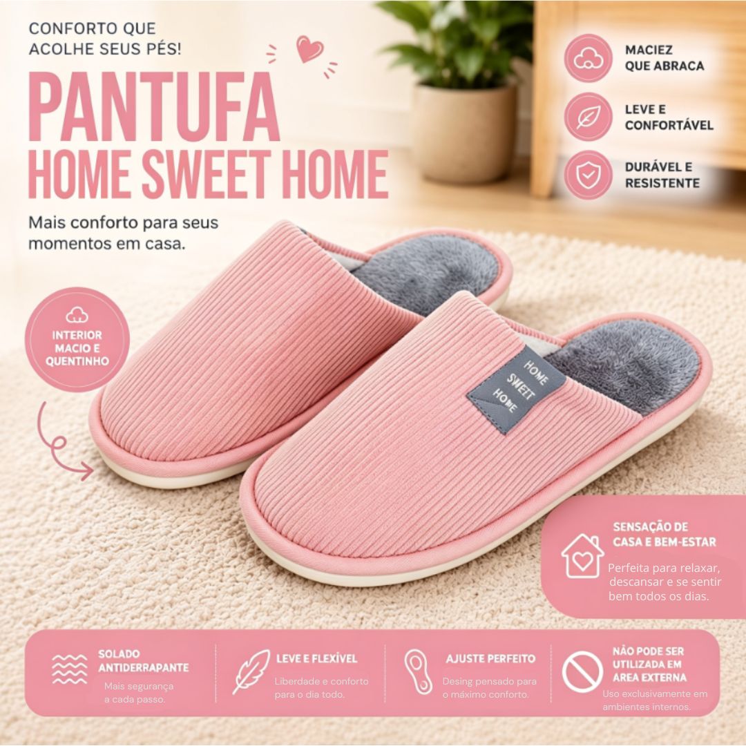 Pantufa Rosa Feminina Peluciada Frio Inverno Mãe Chinelo Antiderrapante Quarto Confortável Aconchegante Presente Comfort - Imagem 2