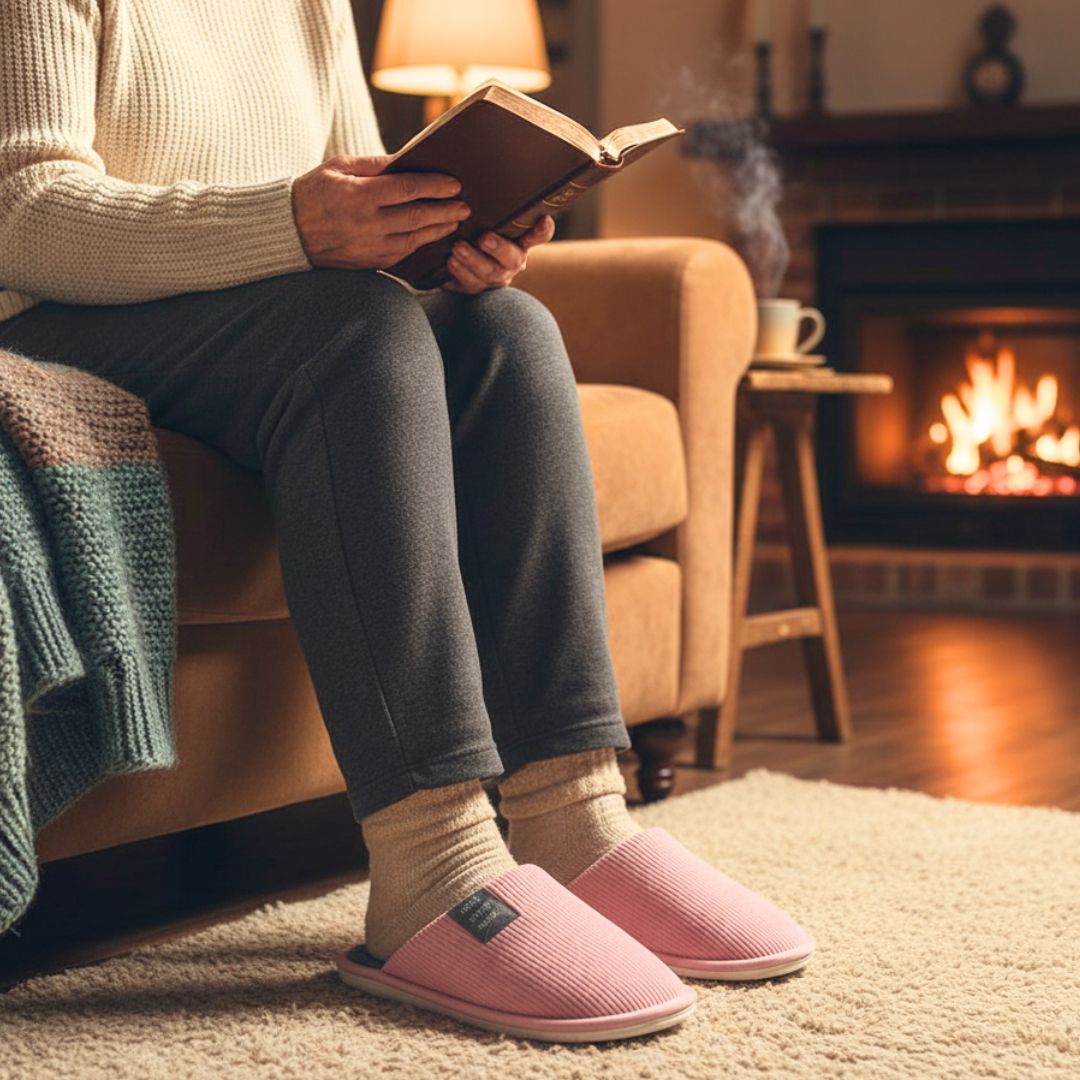 Pantufa Rosa Feminina Peluciada Frio Inverno Mãe Chinelo Antiderrapante Quarto Confortável Aconchegante Presente Comfort - Imagem 3