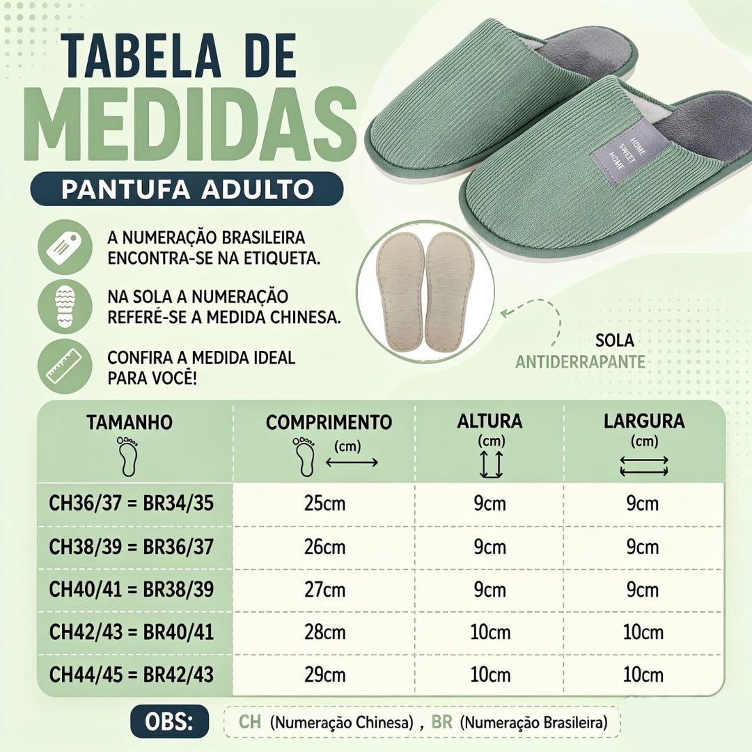 Pantufa Verde Unissex Peluciada Frio Inverno Mãe Pai Chinelo Antiderrapante Quarto Confortável Aconchegante Presente Com - Imagem 5