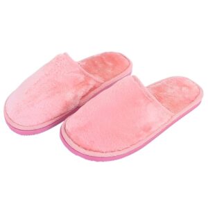 Chinelo Peluciada Rosa Feminina Adulto Pantufa Mãe Inverno Comfort Frio Antiderrapante Aconchegante