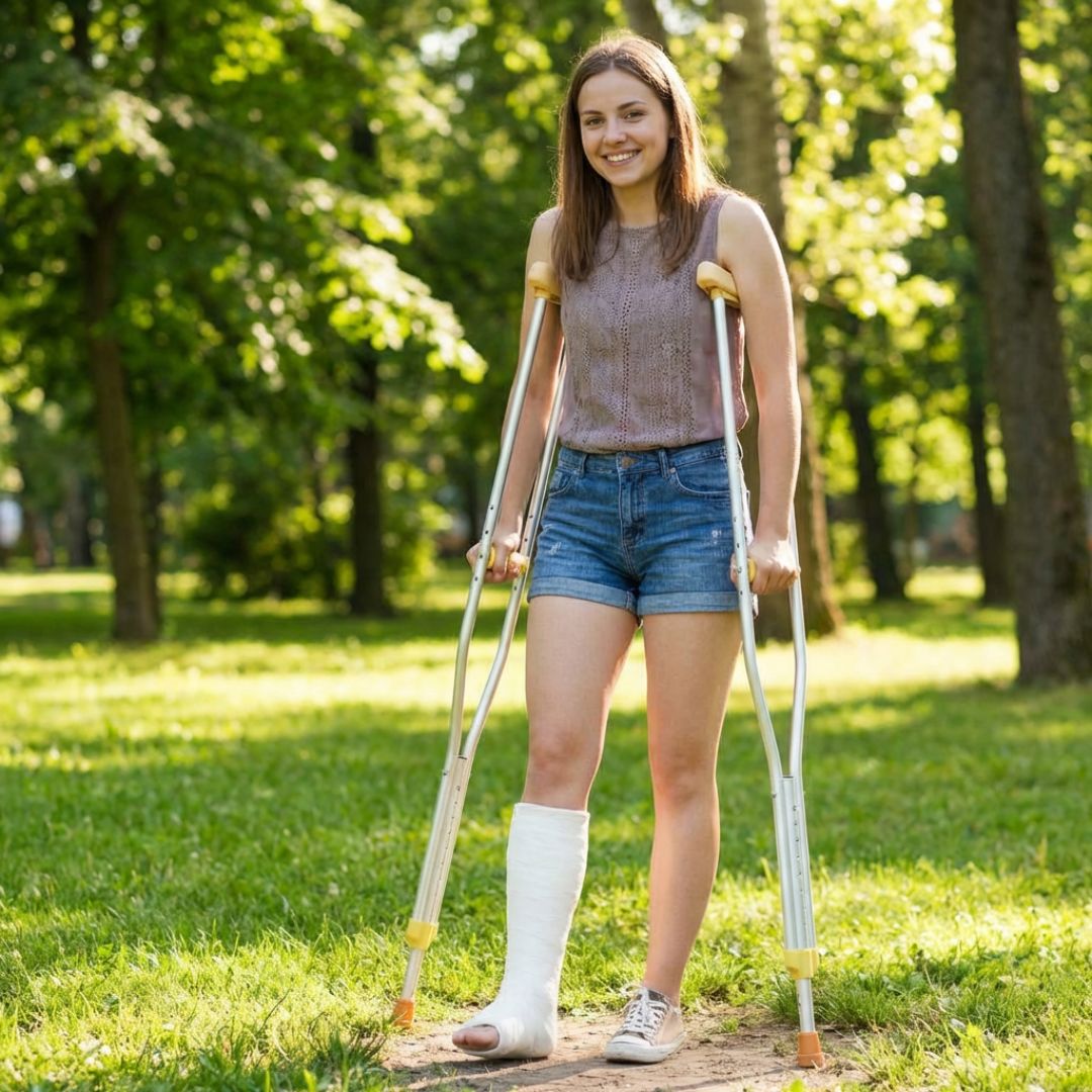 Muleta Auxiliar Cinza Amarelo Adulto Regulável Par Altura Ajustável Metal Ergonômico Mobilidade Recuperação Apoio Ortopé - Imagem 8