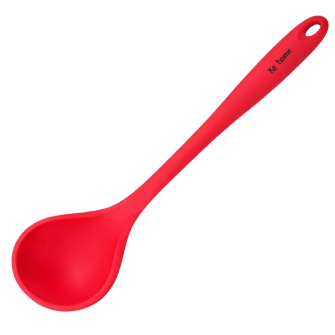 Concha De Silicone Preta Vermelha Cinza Utensílio Cozinha Servir Resistente Culinária - Imagem 4