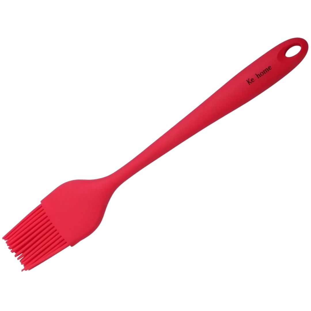 Pincel Silicone Vermelho Cinza Preto Culinário Cozinha Utensílio Confeitaria Receitas Resistente - Imagem 4