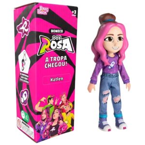 Boneca Brinquedo Infantil Katlen Dos Rosa Youtuber Meninas Criança Presente Diversão Articulada
