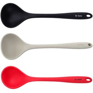 Concha De Silicone Preta Vermelha Cinza Utensílio Cozinha Servir Resistente Culinária