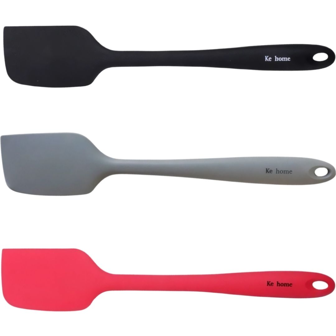 Espátula De Silicone Preta Vermelha Cinza Utensílio Cozinha Resistente Culinária Confeitaria Receitas
