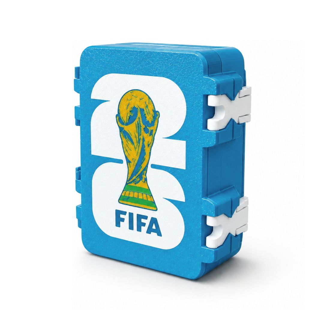 Porta 200 Figurinhas Azul Fifa Copa do Mundo2026 World Cup Organizador Colecionável Cards Futebol