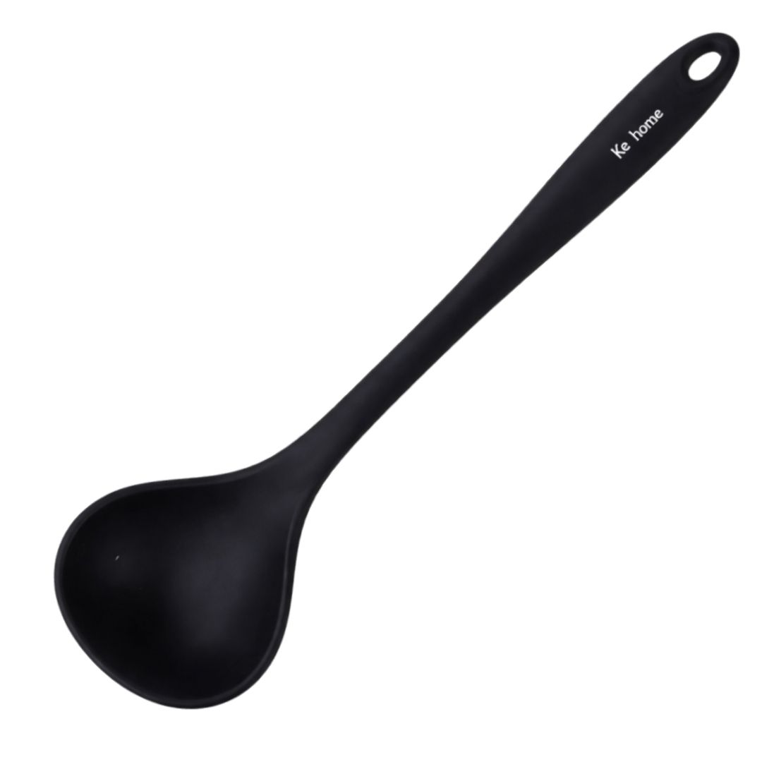 Concha De Silicone Preta Vermelha Cinza Utensílio Cozinha Servir Resistente Culinária - Imagem 2