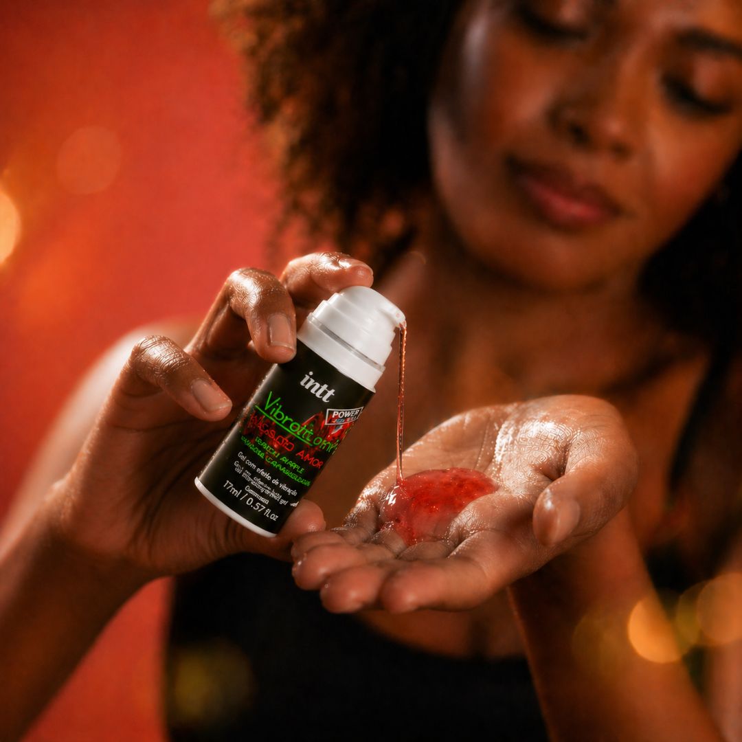 Gel Beijavel Vibration Power Extra Forte Maçã do amor Intt - Imagem 3