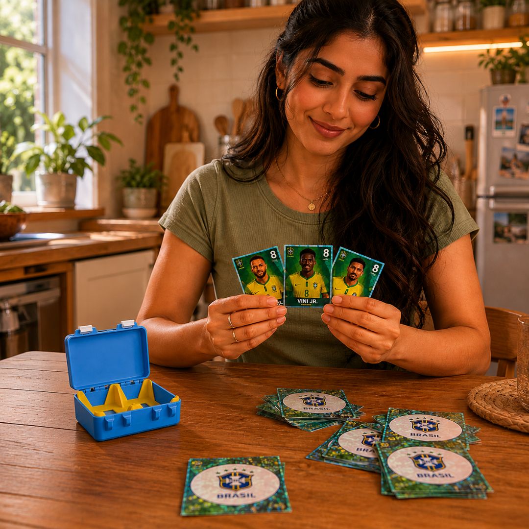 Porta 500 Figurinhas Azul Fifa Copa do Mundo2026 World Cup Organizador Colecionável Cards Futebol - Imagem 3