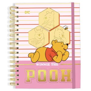 Caderno Smart Colegial 80 folhas Ursinho POOH A5 Escolar Disney Elástico Capa Dura