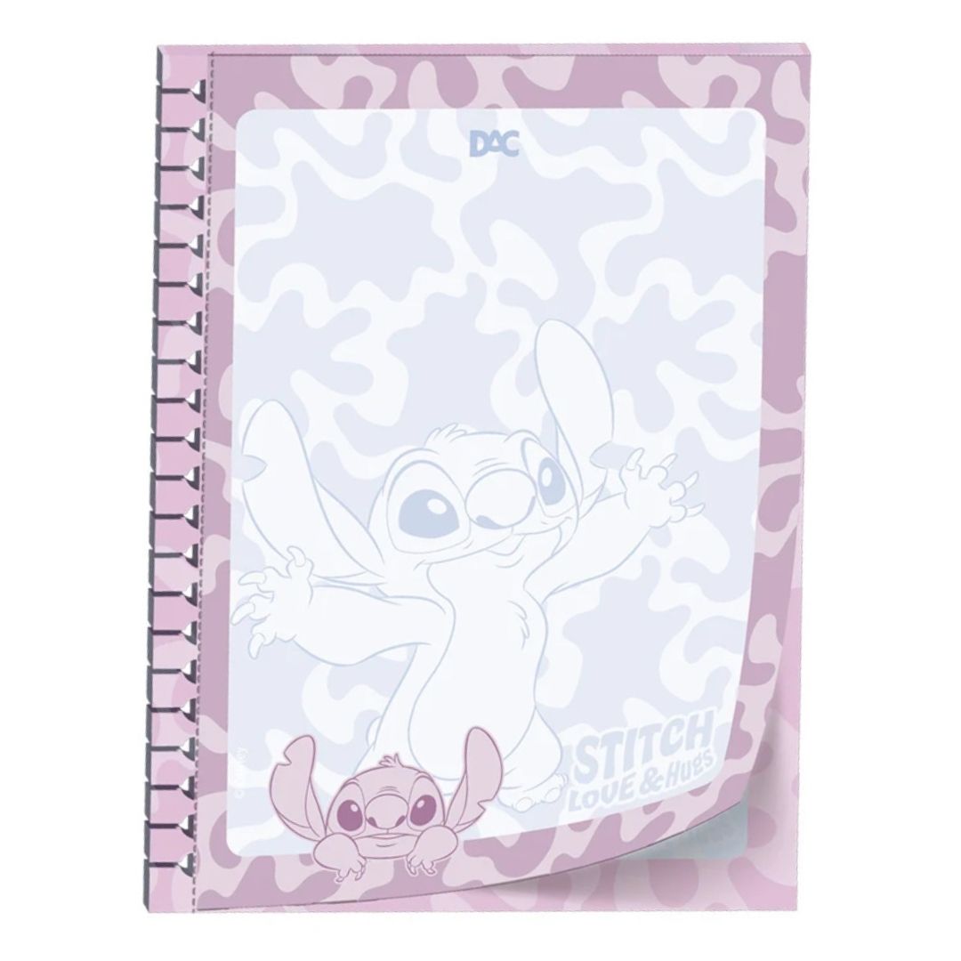 Bloco Carta Universitário Smart Stitch A4 48 Folhas Caderno Inteligente Escolar Disney Juvenil