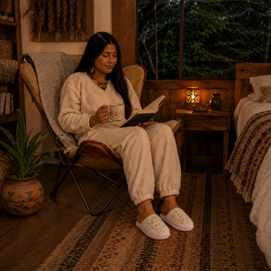 Pantufa Princesas Be Kind Feminina Rosa Adulto Disney Peluciada Confortável Antiderrapante Inverno Frio Chinelo Aconcheg - Imagem 4