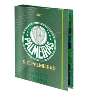 Caderno Argolado Fichário Universitário A4 Time Palmeiras DAC Escolar Volta às Aulas 48 Folhas