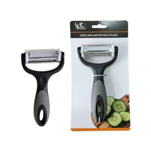 Descascador Multiuso 3 Em 1 Legumes Cortar Fatiar Resistente Lâmina Inox Utensílio Cozinha Cabo Ergonômico