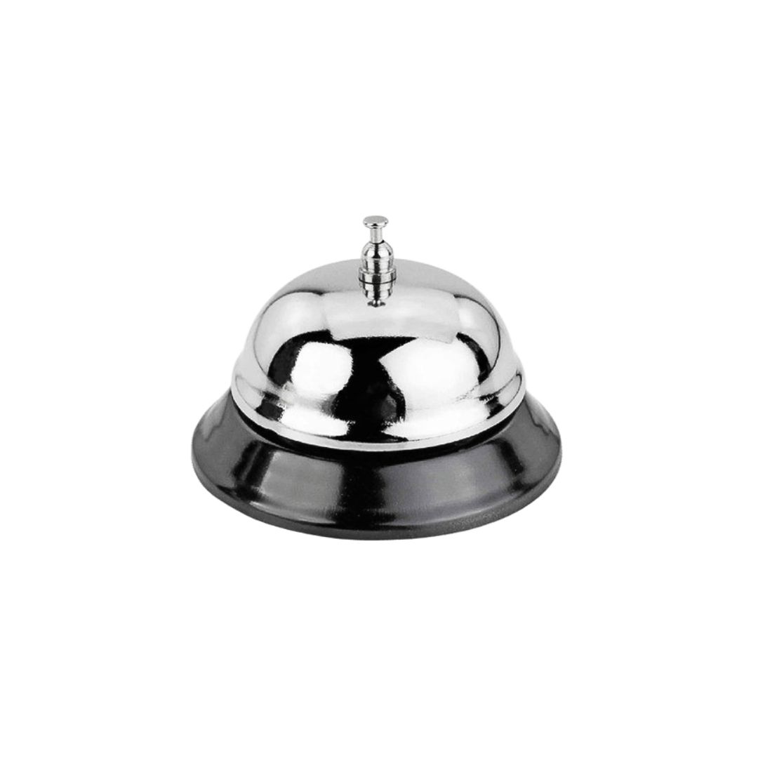 Campainha Sino Para Balcão Inox Atendimento Recepção Caixa Recepcionista Hotel Clínica Pousada Serviço Loja Restaurante