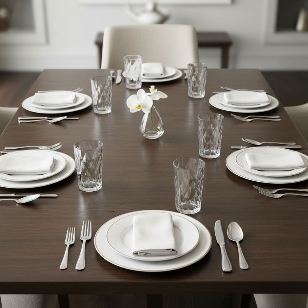 Jogo de Copos Diamond 350ml Clear 6 Peças Relevo Vidro Mesa Posta Cozinha Elegante Luxo Água Suco Bebidas Resistentes - Imagem 3
