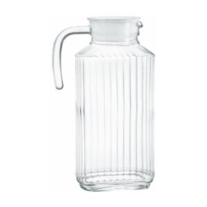 Jarra de Vidro com Tampa 1,8L Bebidas Água Suco Cozinha Mesa Posta Elegante Resistente Alça