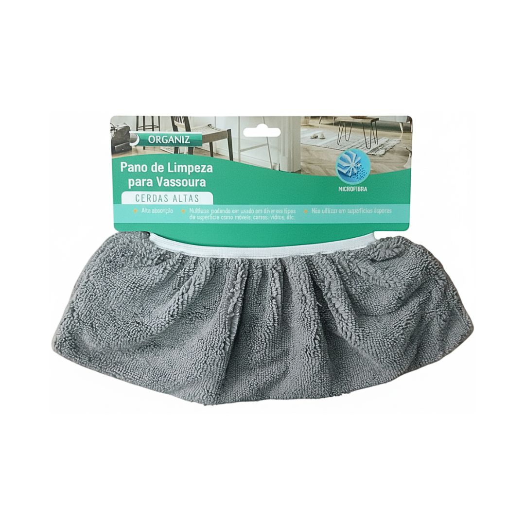 Pano de Limpeza para Vassoura Cerdas Altas Bege Verde Cinza Branco Casa Chão Multiuso Microfibra Alta Absorção Reutilizá - Imagem 5