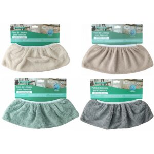 Pano de Limpeza para Vassoura Cerdas Altas Bege Verde Cinza Branco Casa Chão Multiuso Microfibra Alta Absorção Reutilizá