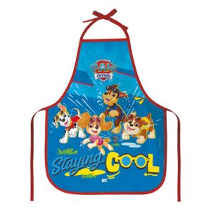 Avental Escolar Infantil Patrulha Canina Masculino Pvc Pintura Colorido Arte Lavável Criança Divertido Impermeável Alças