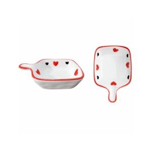 Bowl De Cerâmica 150ml Dama De Copas Moderno Bonito Cozinha Petiscos Molho Presente Jantar Mesa Posta Amigos