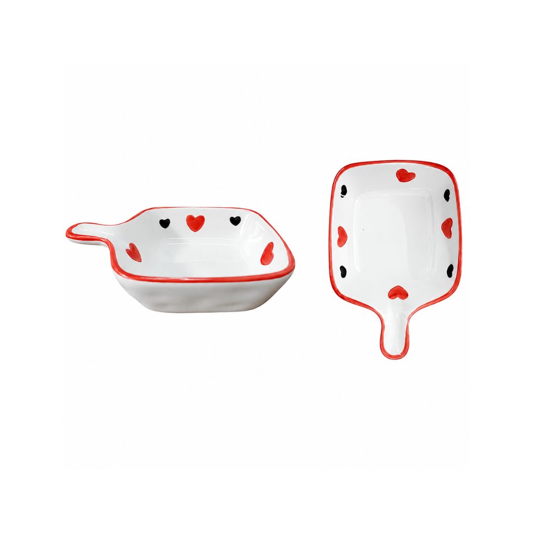 Bowl De Cerâmica 150ml Dama De Copas Moderno Bonito Cozinha Petiscos Molho Presente Jantar Mesa Posta Amigos