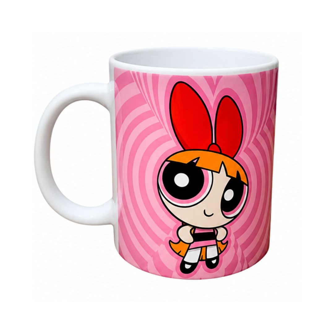 CANECA PORCELANA MENINAS SUPERPODEROSAS FLORZINHA LINDINHA DOCINHO 300ML - Imagem 5