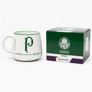 Caneca Moma Palmeiras 500ml Cerâmica Relevo Verdão Porco Tricampeão Futebol Café Leite Pai Amigo Presente