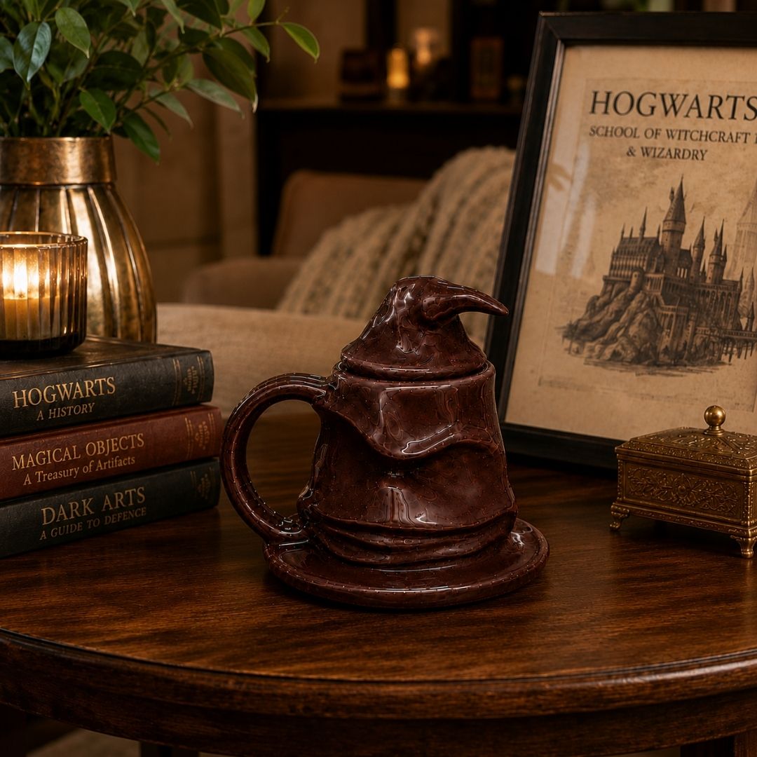 CANECA HARRY POTTER 3D CHAPÉU SELETOR HOGWARTS 350ML - Imagem 3