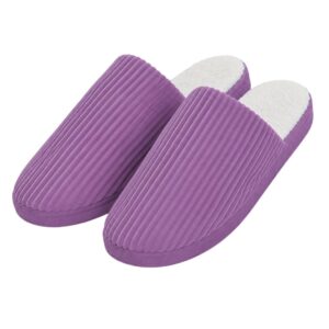Pantufa Roxa Peluciada Frio Inverno Mãe Chinelo Adulto Antiderrapante Feminina Quarto Confortável Aconchegante Presente