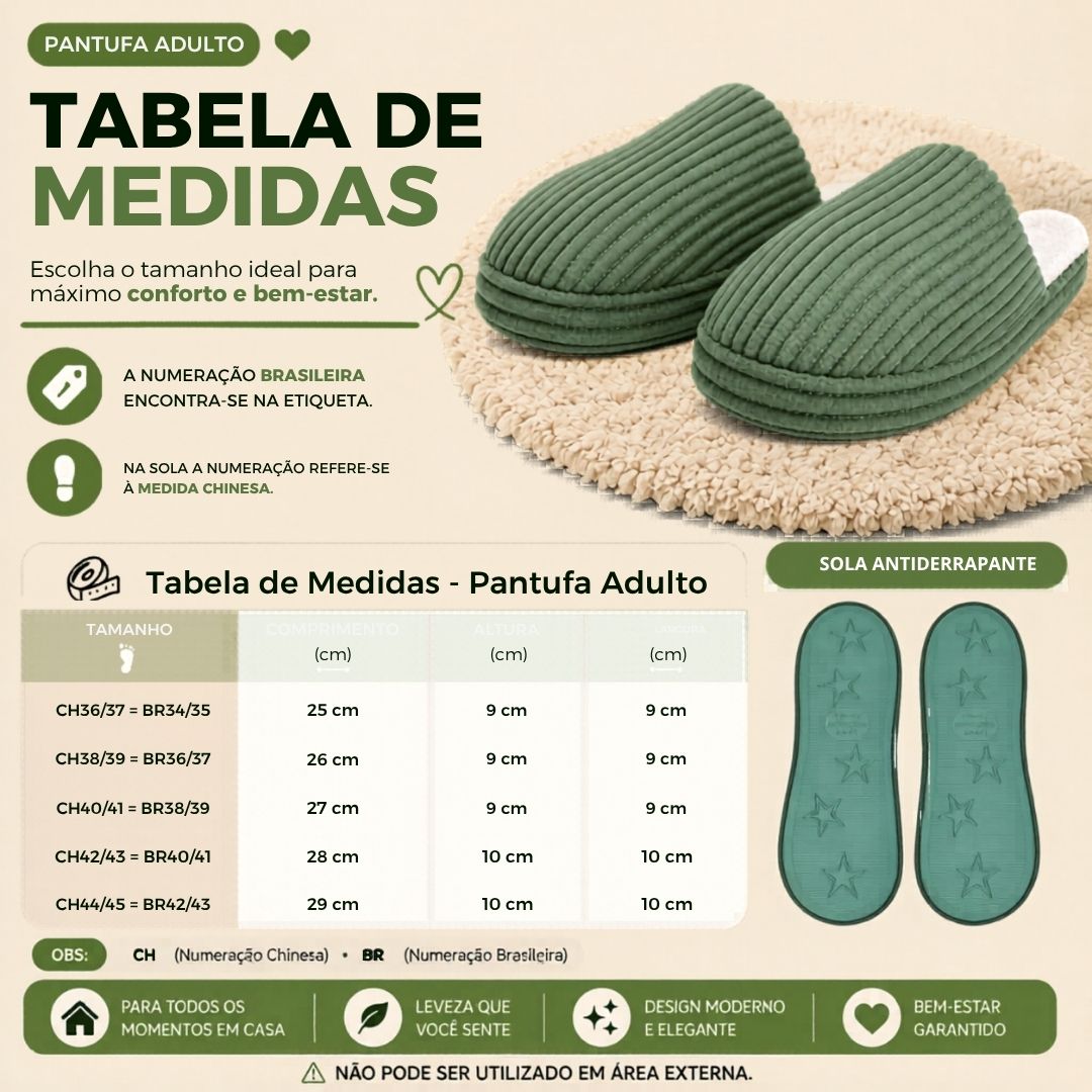 Pantufa Verde Peluciada Frio Inverno Pai Mãe Chinelo Adulto Antiderrapante Unissex Quarto Confortável Aconchegante Prese - Imagem 5