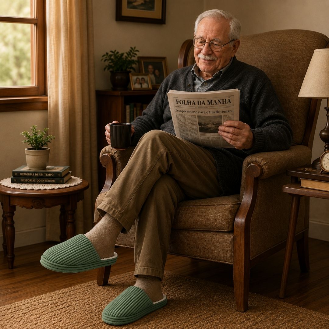 Pantufa Verde Peluciada Frio Inverno Pai Mãe Chinelo Adulto Antiderrapante Unissex Quarto Confortável Aconchegante Prese - Imagem 4