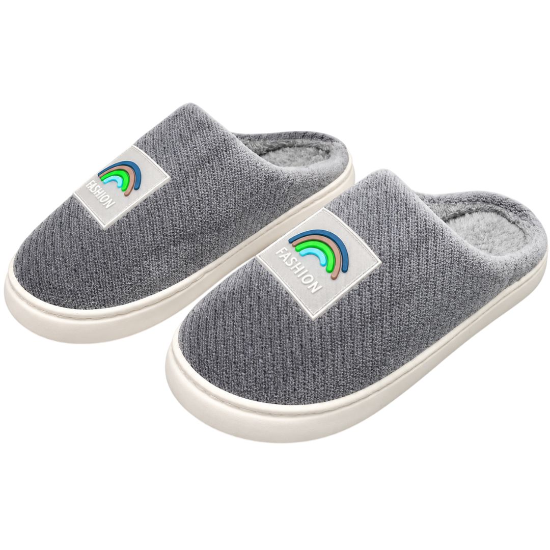 Pantufa Chinelo De Inverno Peluciado Pelucia Adulto Maasculino Feminino Grafite Antiderrapante Confortavel Pai Mãe