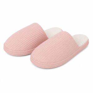 Pantufa Rosa Peluciada Frio Inverno Mãe Chinelo Adulto Antiderrapante Feminina Quarto Confortável Aconchegante Presente